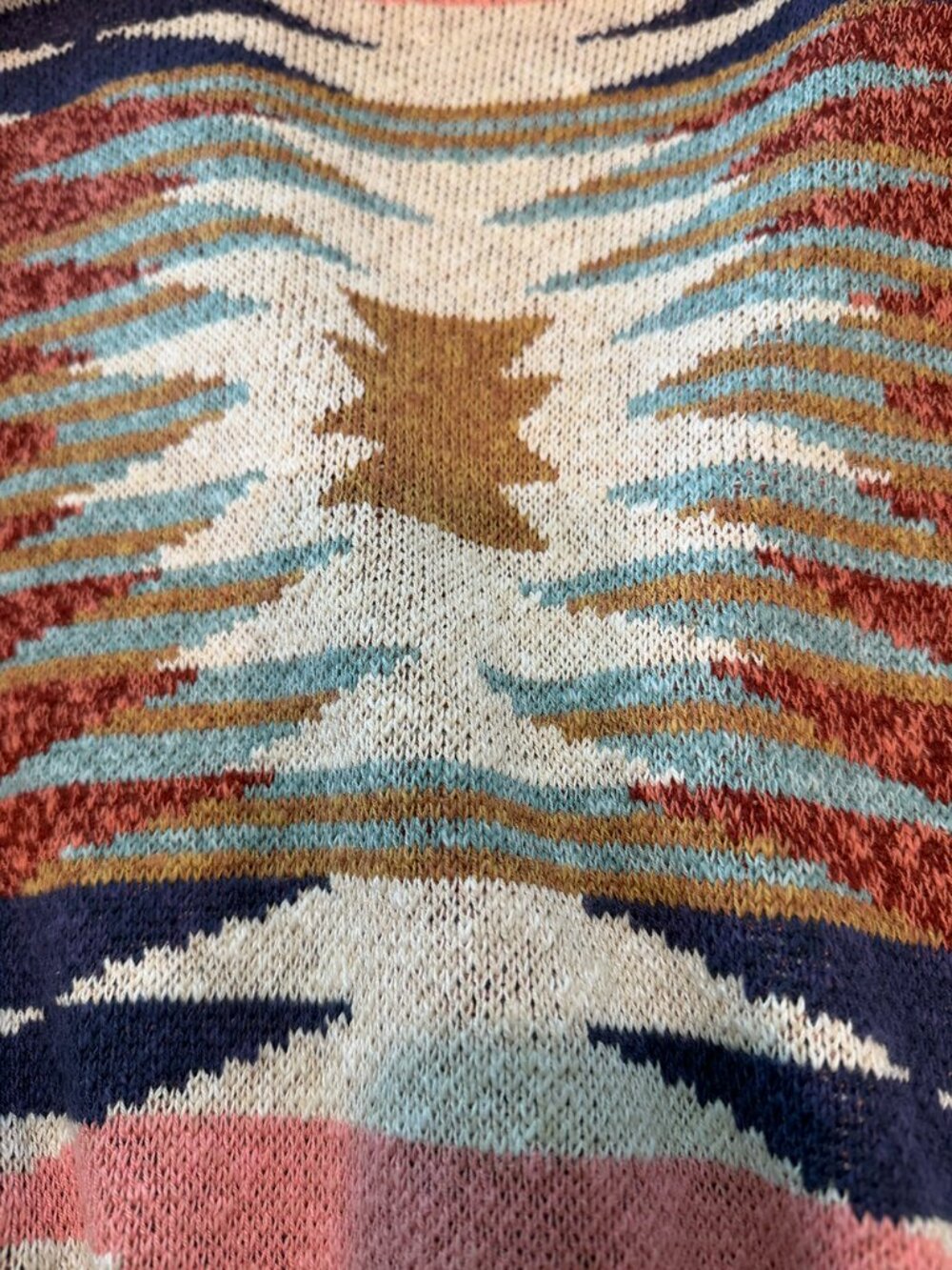 NWT Lucky Brand Southwestern Cardigan • XL • Cotton Knit • Boho Aztec Print - Picture 5 of 5